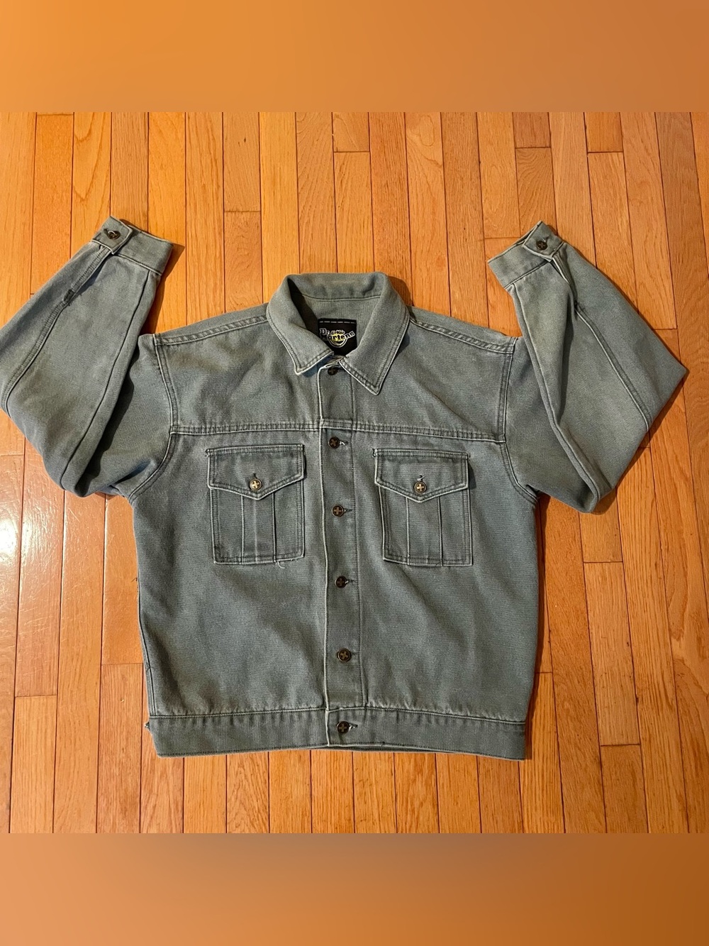 Dr. Martens Sage Green Denim Jacket RARE VINTAGE Sz Medium USA- EUC